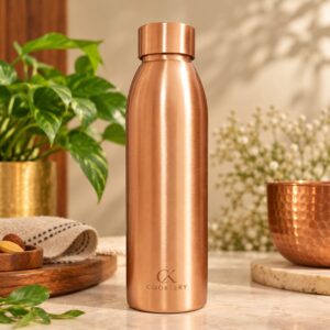 Cooklery Copper Veda 100% Pure Copper Water Bottle (950ml)